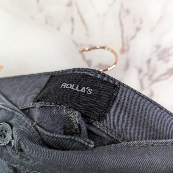 Rollas Pants Mens 34 X 32 Lazy Boy Wide Leg New Ink Drill Dark Gray Carpenter - Picture 3 of 12